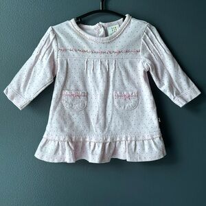 💞 ABSORBA Dress Baby Girl dress 3-6 months pink polka dot floral euc